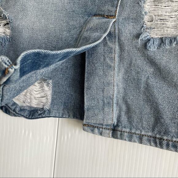 Billabong distressed denim jean skit back zip - Picture 9 of 10
